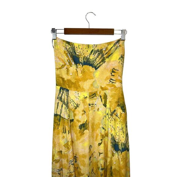 FREE PEOPLE Nellie Maxi Dress Abstract Strappy Back Romantic Beachy Size Small - Picture 10 of 16
